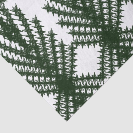 Custom Forest Green Pine Tree Abstract Pattern 薄葉紙 (詳細)
