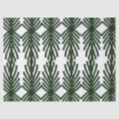 Custom Forest Green Pine Tree Abstract Pattern 薄葉紙 (正面)