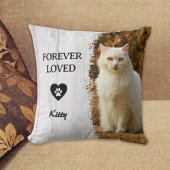Custom Forever Loved Cat Photo Throw Pillow クッション