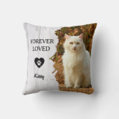 Custom Forever Loved Cat Photo Throw Pillow クッション (裏面)