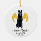 Custom Forever Loved Dog Memorial セラミックオーナメント (裏面)