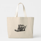 Custom Forklift Driver Tote Bag – Work Fuel ラージトートバッグ (裏面)