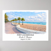 Custom Fort Lauderdale Wall Art, Florida Poster ポスター (正面)