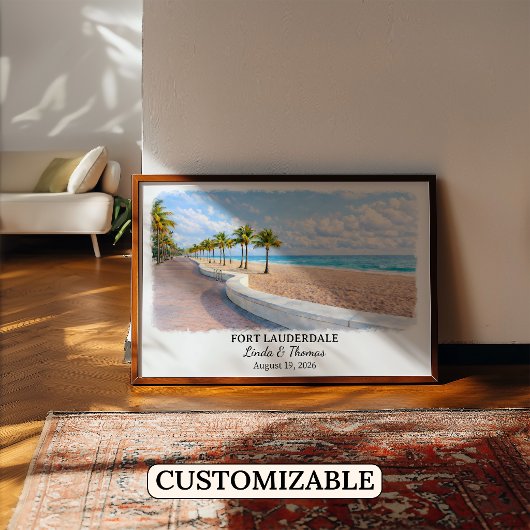 Custom Fort Lauderdale Wall Art, Florida Poster ポスター