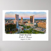 Custom Fort Wayne Wall Art, Indiana Poster ポスター (正面)