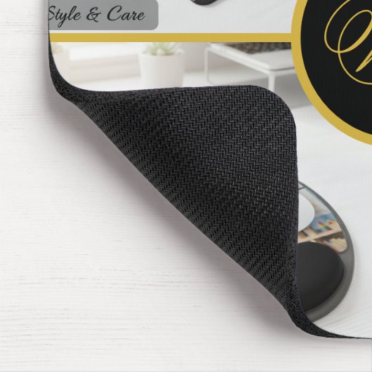 Custom Four Photo Monogram Design Perfect マウスパッド (コーナー)