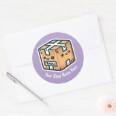 Custom Fragile Stickers for Small Business or Shop ラウンドシール (封筒)