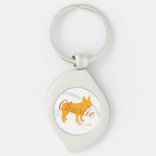 Custom French Bulldog Pastel Orange - Frenchie キーホルダー