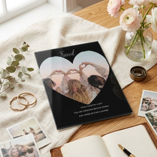 Custom Friend Memorial Plaque Tabletop Tribute フォトプラーク