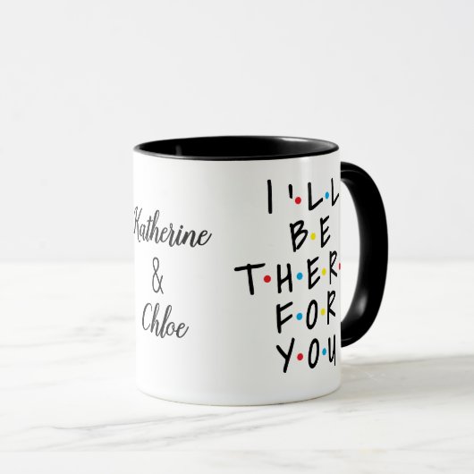 Custom Friendship Mug with Photo & Names マグカップ (正面右)