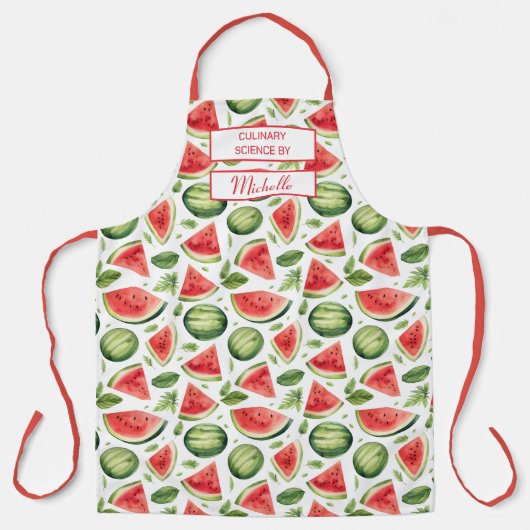 Custom Fruit Apron – Culinary Science by [Name] エプロン (正面)