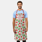 Custom Fruit Apron – Culinary Science by [Name] エプロン (着用した状態)