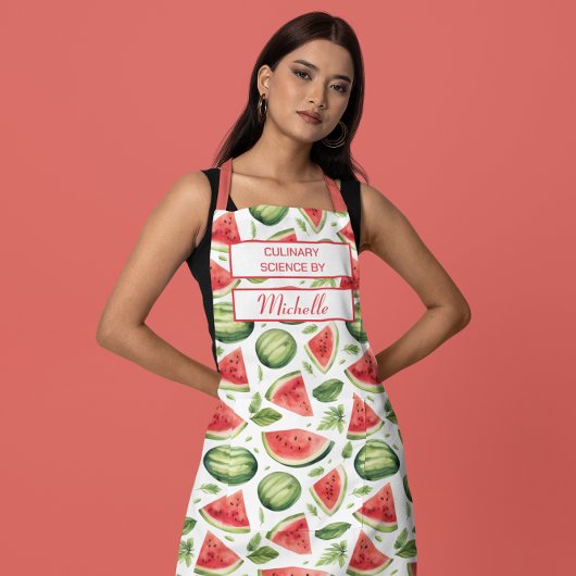 Custom Fruit Apron – Culinary Science by [Name] エプロン