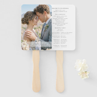 Custom Full Photo Wedding Ceremony Party Hand Fan ハンドファン