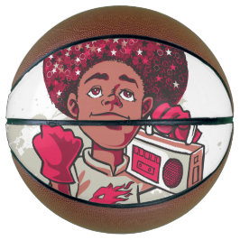 Custom Fullsize Basketball – YOUTH Power Afro  バスケットボール