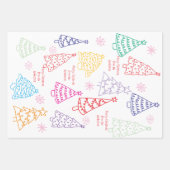 Custom Fun Christmas Doodle Whimsical ラッピングペーパーシート (正面2)