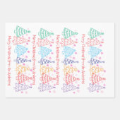 Custom Fun Christmas Doodle Whimsical ラッピングペーパーシート (正面)