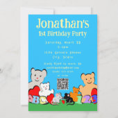 Custom Fun Cute Animals Birthday Party Invitation 招待状 (裏面)