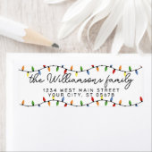 Custom Fun Festive Party String Lights Pattern ラベル (インサイチュ)