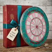 Custom Fun Pink & Teal Diner Game Room Decor ダーツボード