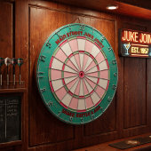 Custom Fun Pink & Teal Diner Game Room Decor ダーツボード