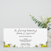Custom Funeral Invitation Card - Flat Card (スタンド正面)