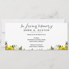 Custom Funeral Invitation Card - Flat Card