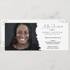 Custom Funeral Invitation Card - Flat Card