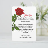Custom Funeral Thank You Card サンキューカード (スタンド正面)