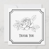 Custom Funeral Thank You Card with Rose Flower サンキューカード (正面)
