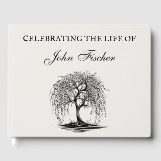 Custom Funeral Tree of Life Memorial Sign-In ゲストブック