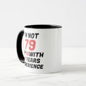 Custom Funny 79th Birthday Experience Mug マグカップ (正面左)