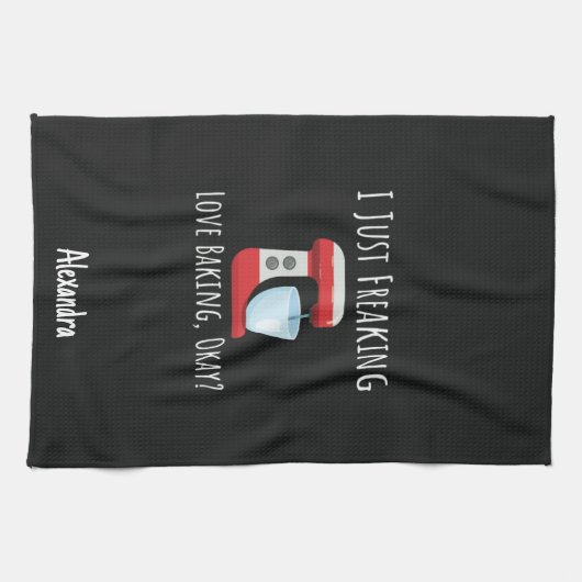 Custom Funny Baking Lover Gifts Baker Chef Humor キッチンタオル (横)