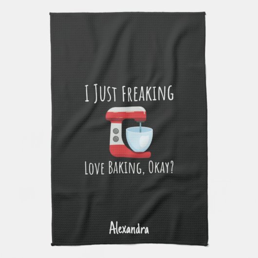 Custom Funny Baking Lover Gifts Baker Chef Humor キッチンタオル (縦)