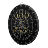 Custom Funny Black Gold OOO Minimalist Simple Men ダーツボード (正面右)