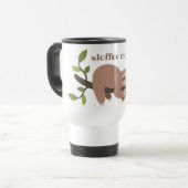 Custom Funny Cartoon Sloth Travel Mug トラベルマグ (正面左)
