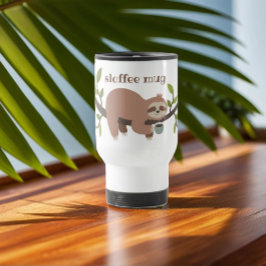 Custom Funny Cartoon Sloth Travel Mug トラベルマグ