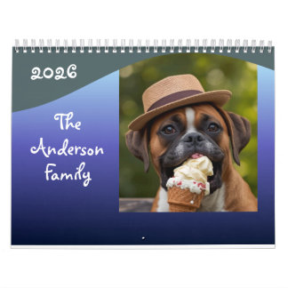 Custom Funny Dog Photo Calendar Personalize カレンダー