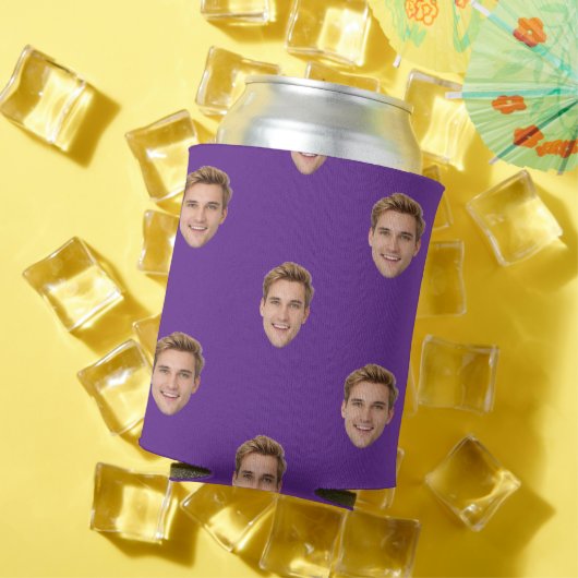 Custom Funny Face Birthday Favors Bachelor Party  缶クーラー (インサイチュ 夏)