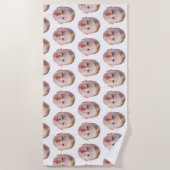 Custom Funny Face  Personalized Photo Gift ビーチタオル (正面)