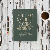 Custom Funny Journal Gift for Future Lawyer ノートブック