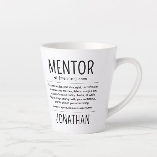  Custom Funny Mentor Coach Adviser Appreciation カフェラテマグ (右)
