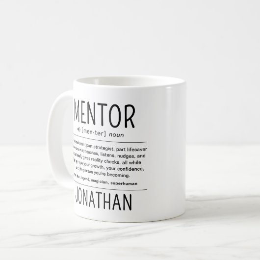  Custom Funny Mentor Coach Adviser Appreciation コーヒーマグカップ (正面左)