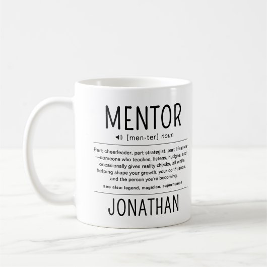  Custom Funny Mentor Coach Adviser Appreciation コーヒーマグカップ (左)