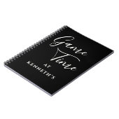 Custom Funny Minimalist Black White Game Time Men  ノートブック (左側)