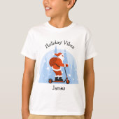Custom Funny Modern Santa Christmas Holiday  Tシャツ (正面)