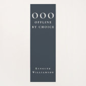 Custom Funny Navy Blue White OOO Minimalist Men  ヨガマット (裏面)