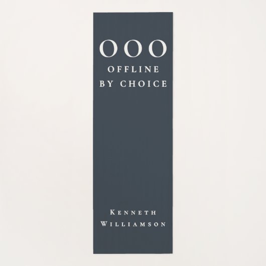 Custom Funny Navy Blue White OOO Minimalist Men  ヨガマット (裏面)