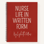 Custom Funny Nurse Life Journal Gift for RN or LPN ノートブック (正面)
