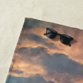 Custom Funny OOO Retro Summer Blue Sky Clouds Men  ビーチタオル (インサイチュ)